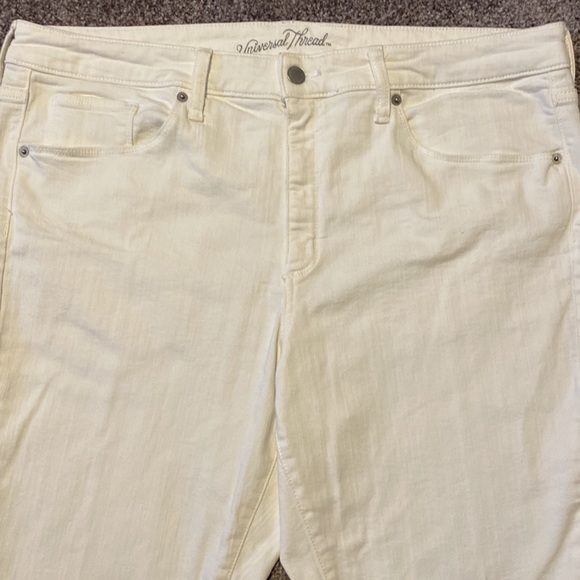 Universal Thread Women's High-Rise Straight Leg Jeans White Size 18 - Picture 7 of 12